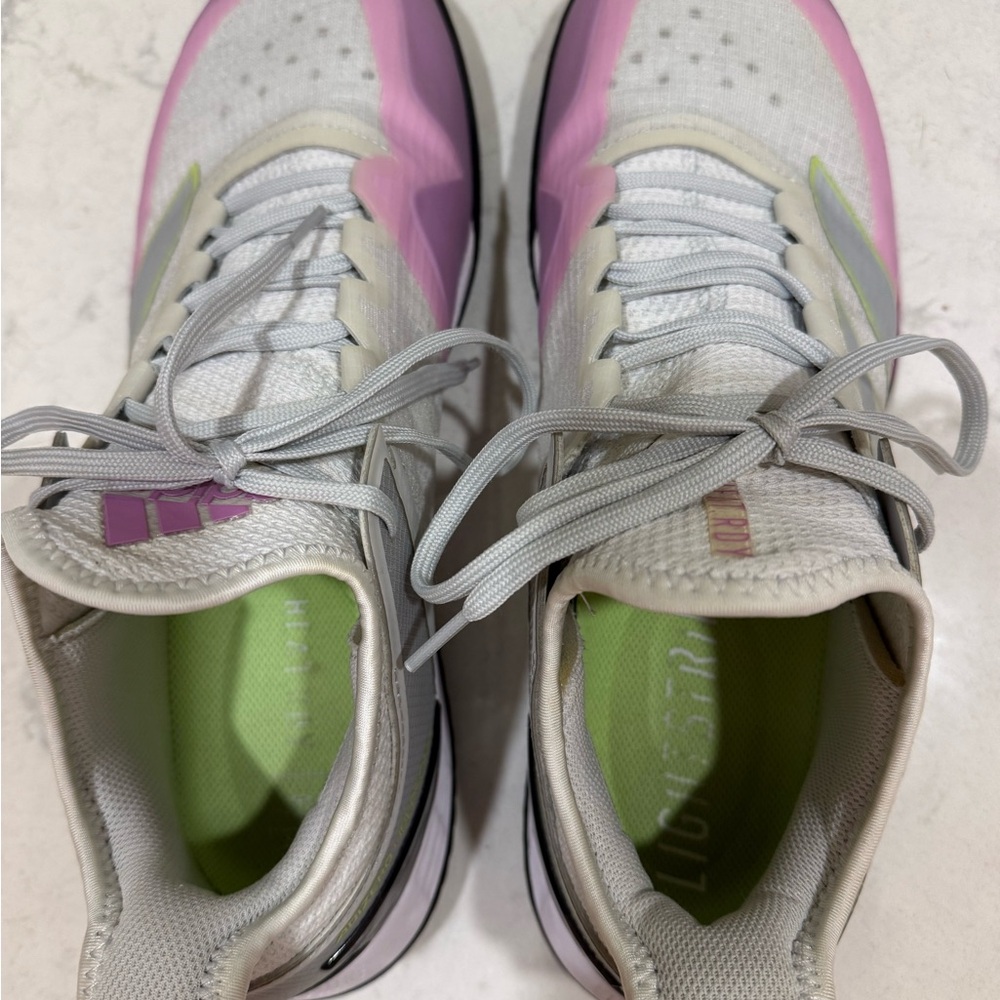 Adidas Men’s Ubersonic 4.1 (Cloud White/Grey Four/Sandy Pink Metallic) - Picture 4 of 6